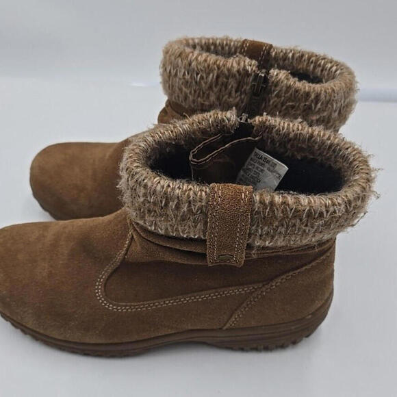 Khombu Women's Laura All Weather Booties TAN / Chestnut New in Box Size 8 - Picture 3 of 8